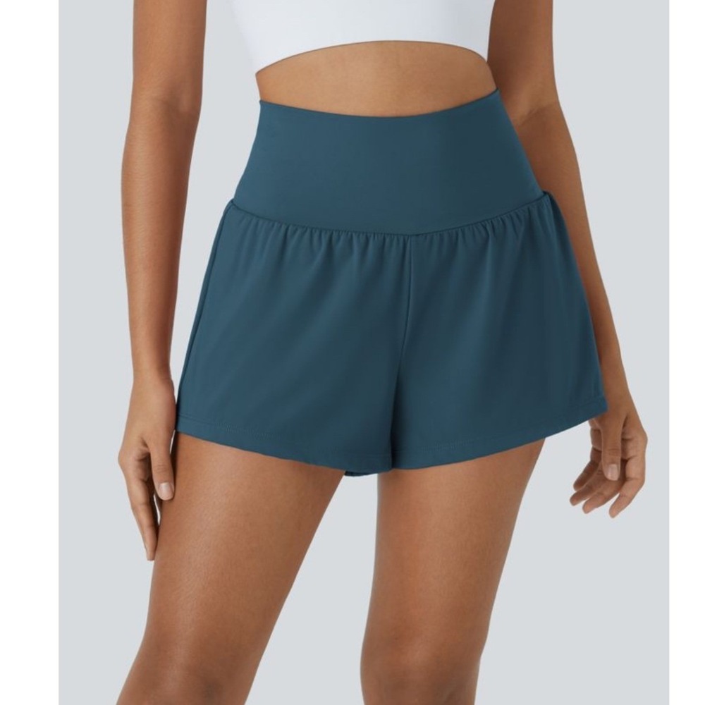 HALARA Teal High-Waist Athletic Shorts